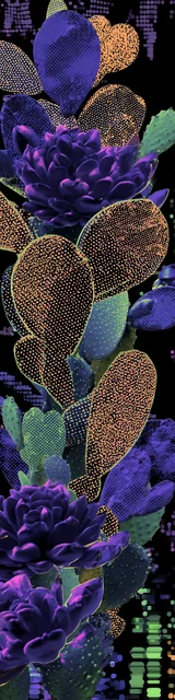 Free cactus bookmark featuring a very dark theme cactus